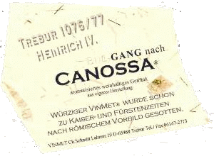 Vinmet Canossa Etikett
